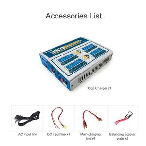Chargeur de batterie multifonctionnel pour modèle d'aviation CQ3 4 canaux 110-240V AC/DC Port 6S 100W pour batterie LiPo LiFe NiMH NiCd - Product Image 4