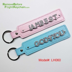 Porte-clés personnalisé en cuir vierge, porte-clés de voiture économique en cuir PU rond avec logo de marque, étiquette de support de porte-clés - Product Image 2