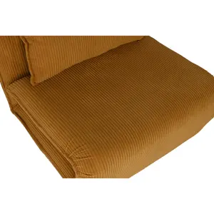 Canapé-lit en métal et tissu polyester 83x85x70 moutarde pièce - Product Image 1