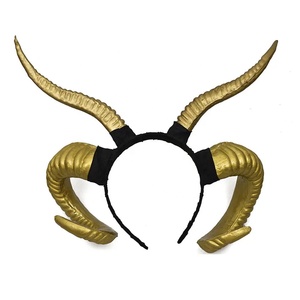Halloween Mouton Maléfique Cornes Gothique Chèvre Mouton <span class=keywords><strong>Corne</strong></span> Bandeau Carnaval Festival Fête Cosplay Accessoires - Product Image 2