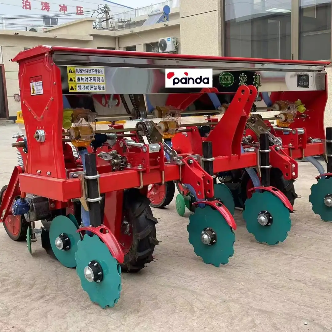 Mini corn wheat seeds planting machinery hand tractor seeder for corn beans plant