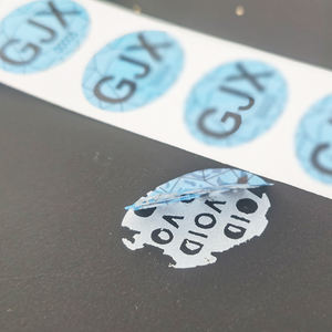 맞춤형 스티커 보증 무효 CMYK 색상 전송 보안 바코드 라벨 3D 위조 방지 스티커 라벨 - Product Image 1