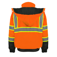 Veste de sécurité réfléchissante personnalisée en gros ZUJA OEM, veste de sécurité d'hiver durable en Oxford imperméable et coupe-vent