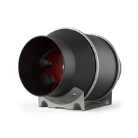 Ventilateur de gaine en ligne en plastique EC de 6 pouces, 110-240V 50/60Hz 70W, avec débit d'air de 683m³/h, silencieux, ventilation OEM pour salle de culture hydroponique