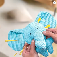 Mainan Anjing Mewah Lucu Berbahan Plush dengan Suara & Bunyi, Mainan Kunyah untuk Membersihkan Gigi untuk Anjing Kecil/Sedang/Besar