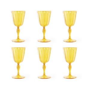 Set di 6 Calici da Vino in Plastica Excelsa 25 Cl Gialli Stile Country - Product Image 3