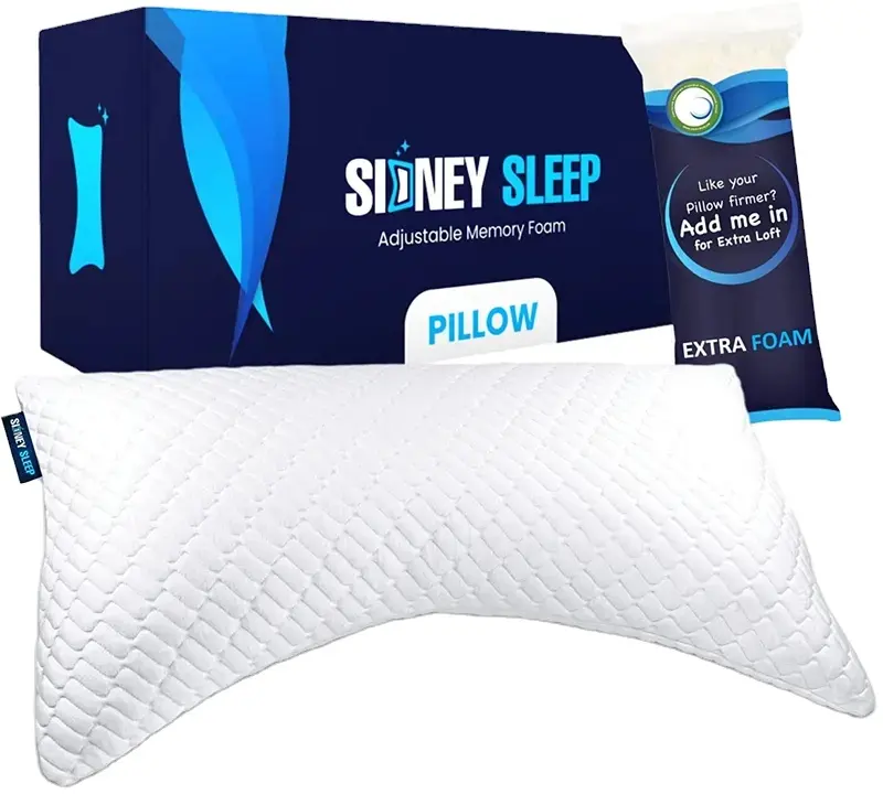 Best Selling Product Wholesale Luxury Cooling Blue Shredded Memory Foam Pillow Hotel Bed Pillow Home Textiles