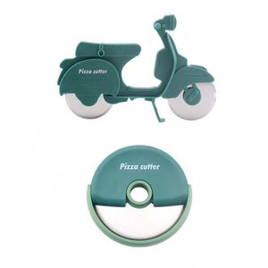 Circular Pizza Knife Roller Pie Cutter Double Wheel Metal <b>Baking</b> Non-Slip Sustainable Creative Kitchen Tools - Product Image 2