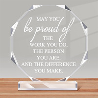 Elor AWARD a WORLD Médailles trophées acryliques personnalisables Plaques Impression UV Prix de reconnaissance portables pour l'employé étoile du mois