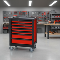 Chariot à outils HONGFEI à 7 tiroirs, robuste, avec glissières à billes en acier, pour garage domestique, poste de travail mobile, usine certifiée BSCI