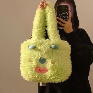 Sac fourre-tout en peluche de style MXM, mignon petit monstre de dessin animé, grande capacité, sac à bandoulière pour écolière, cadeau en gros - Product Image 5