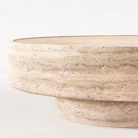 Table basse en quartzite Taj Mahal beige naturel, design moderne, surface polie, imperméable, garantie 5 ans, taille personnalisée