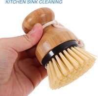 Lot de 2 brosses manuelles à récurer pour la vaisselle, ensemble de nettoyage pour casseroles et ustensiles de cuisine, poils rigides pour évier et batterie de cuisine