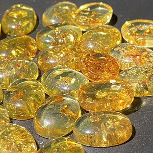 Ambra all'ingrosso gemme naturali curative quarzo ovali in pietra di cristallo pietra preziosa Cabochon lavoro artigianale gioielli ad anello - Product Image 3