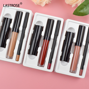 3Pcs <span class=keywords><strong>Matte</strong></span> Lipliner Và Chất Lỏng Sắc Tố Cao Son Bóng Đặt Bán Buôn Nhãn Hiệu Riêng Không Thấm Nước Không Dính Cup Lâu Dài <span class=keywords><strong>Lipkit</strong></span> - Product Image 3