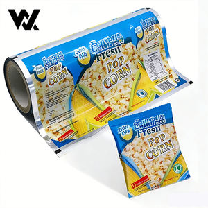 Rollo de película de plástico BOPP laminado flexible de grado alimenticio para envasado de patatas fritas y palomitas de maíz, con impresión personalizada - Product Image 1