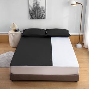 Drap plat antistatique en coton 400TC brodé pour adultes, haute qualité, idéal pour hôpitaux, hôtels et maisons - Product Image 2