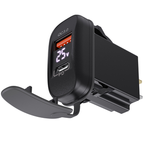 QC 3.0 USB 타입 C 로커 스위치 스타일 충전기 전압계 보트 폴라리스 RZR 1000 레인저 모바일 홈 RV - Product Image 1