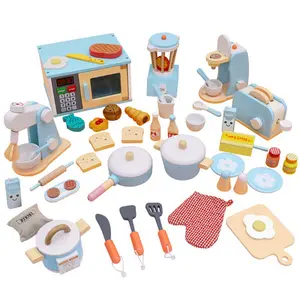 ชุดอุปกรณ์ทำครัวสำหรับเด็กและเด็ก,ชุดเครื่องครัวแบบ DIY อาหารจริงของเล่นแกล้งเล่นสำหรับเด็กชุดโต๊ะทำอาหารของเล่นในครัว