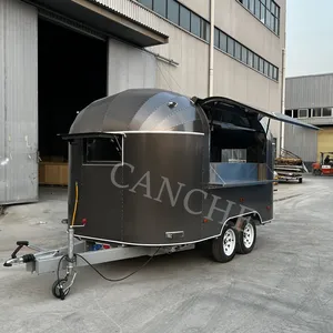 Camion de restauration mobile en acier inoxydable givré Canche pour camping, à vendre - Product Image 1