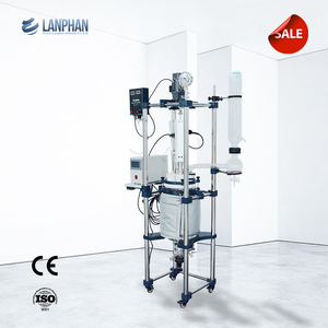 Sürekli 10L Lab anahtar teslimi alt filtre biyodizel üretim ceket cam ultrasonik reaktör fiyatı - Product Image 2