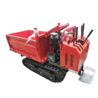 Mini camion tout-terrain auto-chargement petit dumper sur chenilles avec moteur et pompe Mini transporteur et camion à benne basculante
