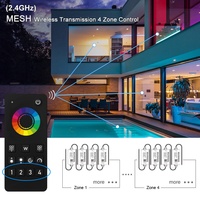 C320 Aipin IP68 Resistente al Agua, 2.4G WIFI Zigbee Sync, Aplicación Inteligente Tuya, Control Remoto RGB para Piscina, 4 Zonas MESH, 30m, 3 Canales PWM, CE/FCC