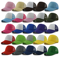Gorra de camionero de malla de espuma lisa al por mayor, gorra de béisbol de verano para bordado personalizado, logotipo por sublimación, unisex