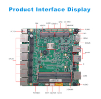 Carte mère industrielle mini 6 ports LAN Intel i7-7500U i7-8550U i3-7100U, double affichage VGA, routeur réseau embarqué VESA