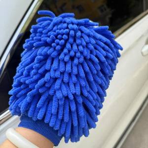 Vente directe d'usine gant de cire en microfibre épaisse avec serviette de nettoyage douce en chenille - Product Image 2