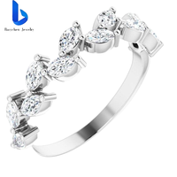 Vente flash - Bague de fiançailles pour femme en argent sterling 925 plaqué or avec deux pierres saphir bleu et diamant de laboratoire