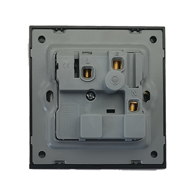 VNX UK Standard 15A Round-pin 86mm*86mm 1Gang With Neon Wall Switches Power Electrical Socket Gold Brush Meteor Rain Series