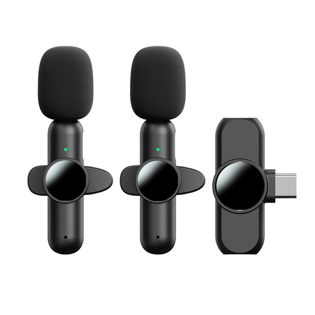 Portable Wireless Lavalier Microphone for Audio/Video Recording Mini Omnidirectional Mic for IPhone/iPad/Android/Xiaomi/Samsung