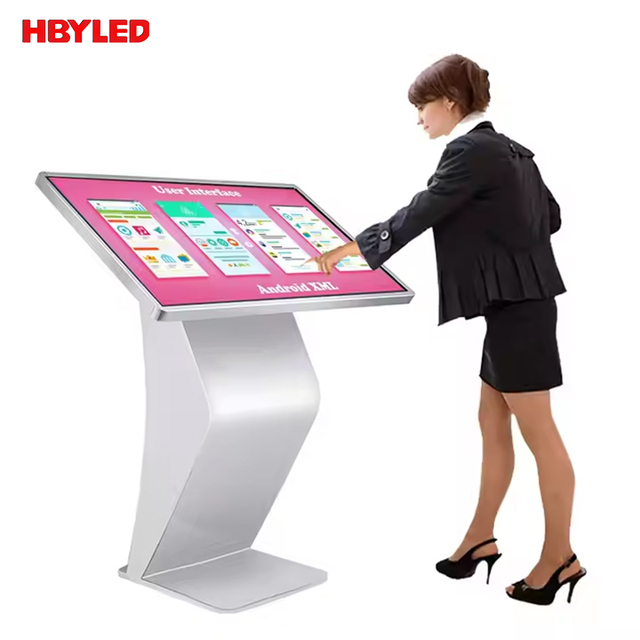 Modern Design Self-Service Business Kiosk 32-65 Inch Interactive LCD Advertising Display Screen for Airport Use K Totem