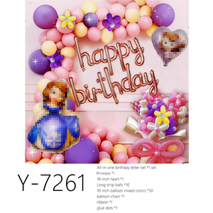 <span class=keywords><strong>Set</strong></span> di Decorazioni per Festa di <span class=keywords><strong>Compleanno</strong></span> per Ragazze, Arco di Palloncini Color Macaron, Decorazione Murale a Tema Cartoni Animati - Product Image 6
