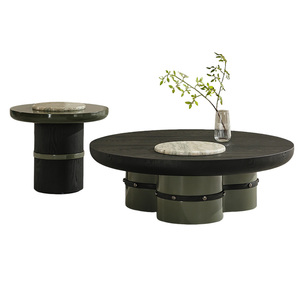 Mesa de <span class=keywords><strong>Centro</strong></span> Redonda de Diseño de Alta Gama, Juego de Mesa de <span class=keywords><strong>Centro</strong></span> de Piedra de Lujo Creativo, Mesa de <span class=keywords><strong>Centro</strong></span> Moderna para Sala de Estar - Product Image 2
