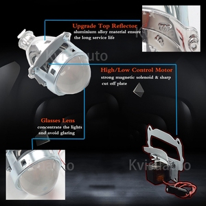 CQL HID Lentes para Projetor para Farol H4 H7 Super 3.0 ''Lentes para Carro Bi <span class=keywords><strong>Xenon</strong></span> Use Lâmpadas <span class=keywords><strong>Xenon</strong></span> H1 para Acessórios de Carro - Product Image 4