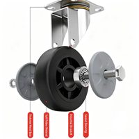 Carrito de Plataforma Plegable de 4 Ruedas, Portátil, de Plástico, de 500 kg, para Almacén, Taller, Logística Industrial, en Oferta