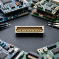 Konektor Wafer Ariba Technology 1.50mm Pitch SMT Sudut Kanan 3.70mm Berbahan Kuningan Berlapis Timah PA9T Housing UL94-V0 Tahan Api
