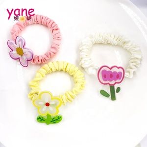 Candy Kleur Mooie Bloem Elastic <span class=keywords><strong>Hair</strong></span> Rubber Band Hoge Elasticiteit Leuke <span class=keywords><strong>Scrunchies</strong></span> Meisje