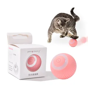 43mm electronic electric smart cat toy automatic rolling ball electric cat toy durable interactive rolling ball pet toy