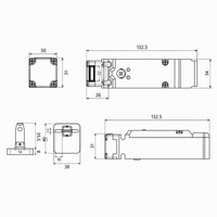 Interrupteur de porte de sécurité électronique à code magnétique avec technologie RFID DC24V 0-55 pour systèmes de sécurité des machines industrielles