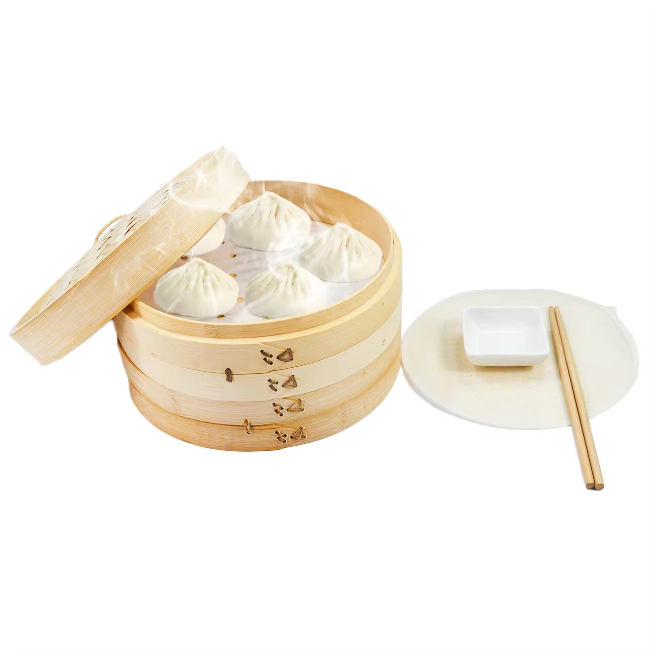 25.3x25.3x15.7ซม. (พร้อมตะเกียบ2คู่)