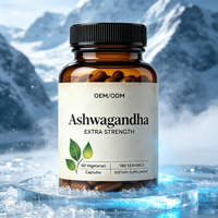 Capsules d'Ashwagandha en gros, 60 unités, Force Maximale, Soutien de l'Humeur, Complément Alimentaire