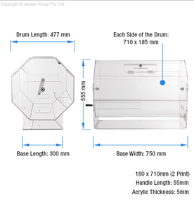 Boîte de loterie rotative en acrylique personnalisée boîte de <span class=keywords><strong>tirage</strong></span> de bulletin de vote en acrylique de mode moderne pour comptoir - Product Image 4