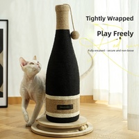 Griffoir pour chat en sisal en forme de bouteille de vin 60 cm, moderne, stable, résistant aux griffures, jouet d'intérieur pour animaux de compagnie