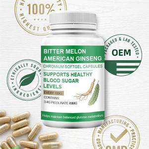 Supplément de Softgels de chrome de <span class=keywords><strong>ginseng</strong></span> américain de <span class=keywords><strong>melon</strong></span> amer pour la formule faite sur commande d'ODM d'OEM d'adultes - Product Image 2