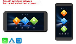 6.5inch phổ di động màn hình cảm ứng xoay ngang/dọc Đài phát thanh xe hơi với không dây Carplay/ Android tự động/Huawei haicar - Product Image 2