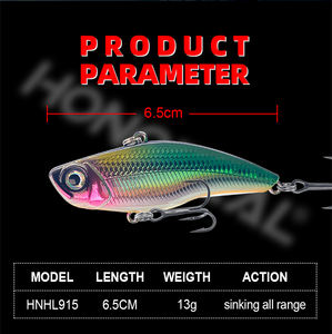 Usine personnalisée 65mm 13g plastique dur ABS VIB <span class=keywords><strong>leurre</strong></span> pivotant coulant toutes gammes pour la pêche en rivière lac ruisseau - Product Image 2