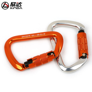 Mosquetón de Seguridad Automático Rojo de Aleación de Aluminio Tipo D XINQ, Hebilla de Escalada, Equipo para Exteriores - Product Image 4